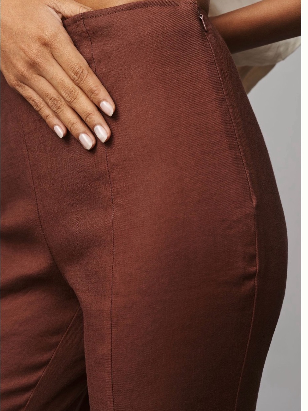 Anthropologie Brown Flared Pants NWT - Picture 4 of 5
